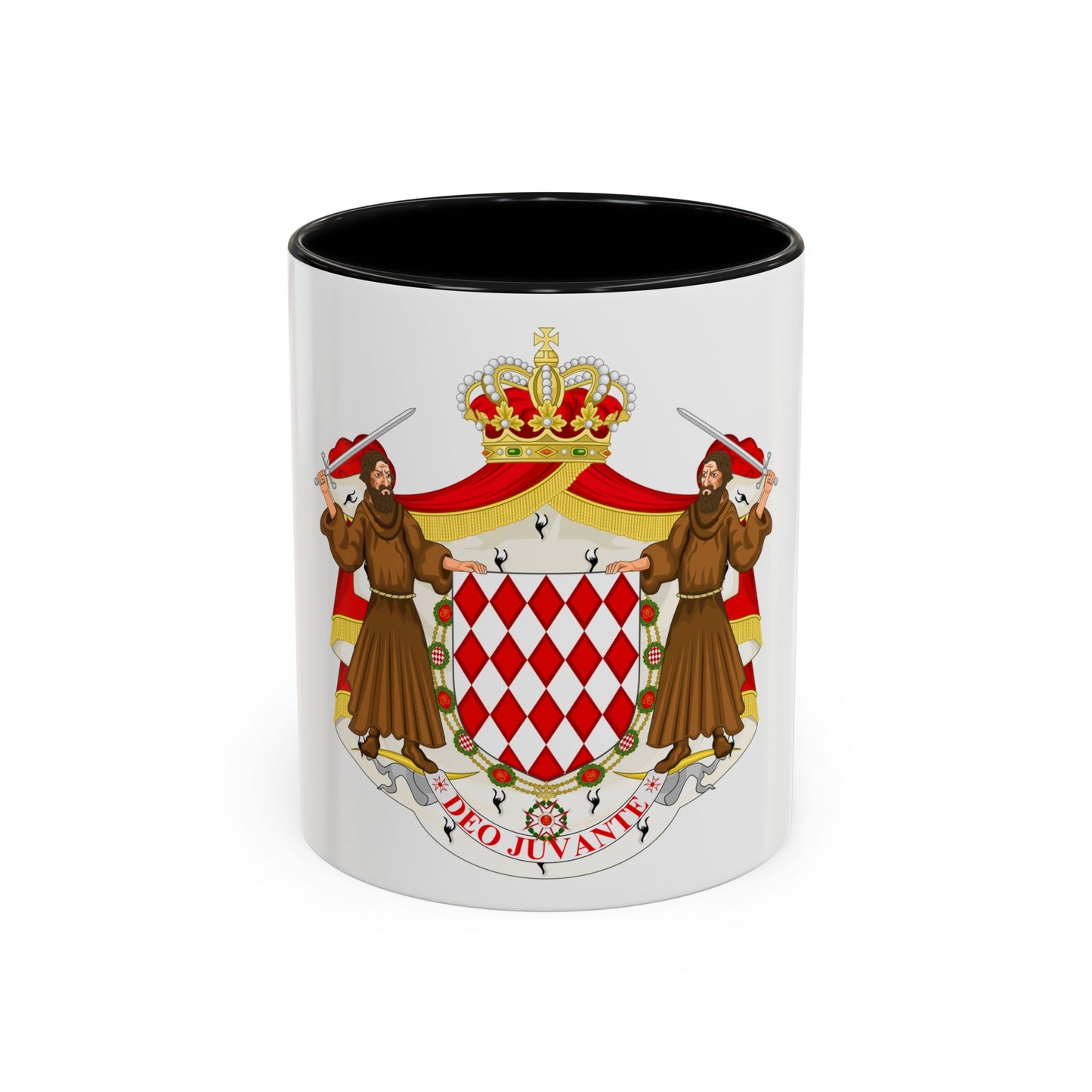 Great coat of arms of the house of Grimaldi - Accent Coffee Mug