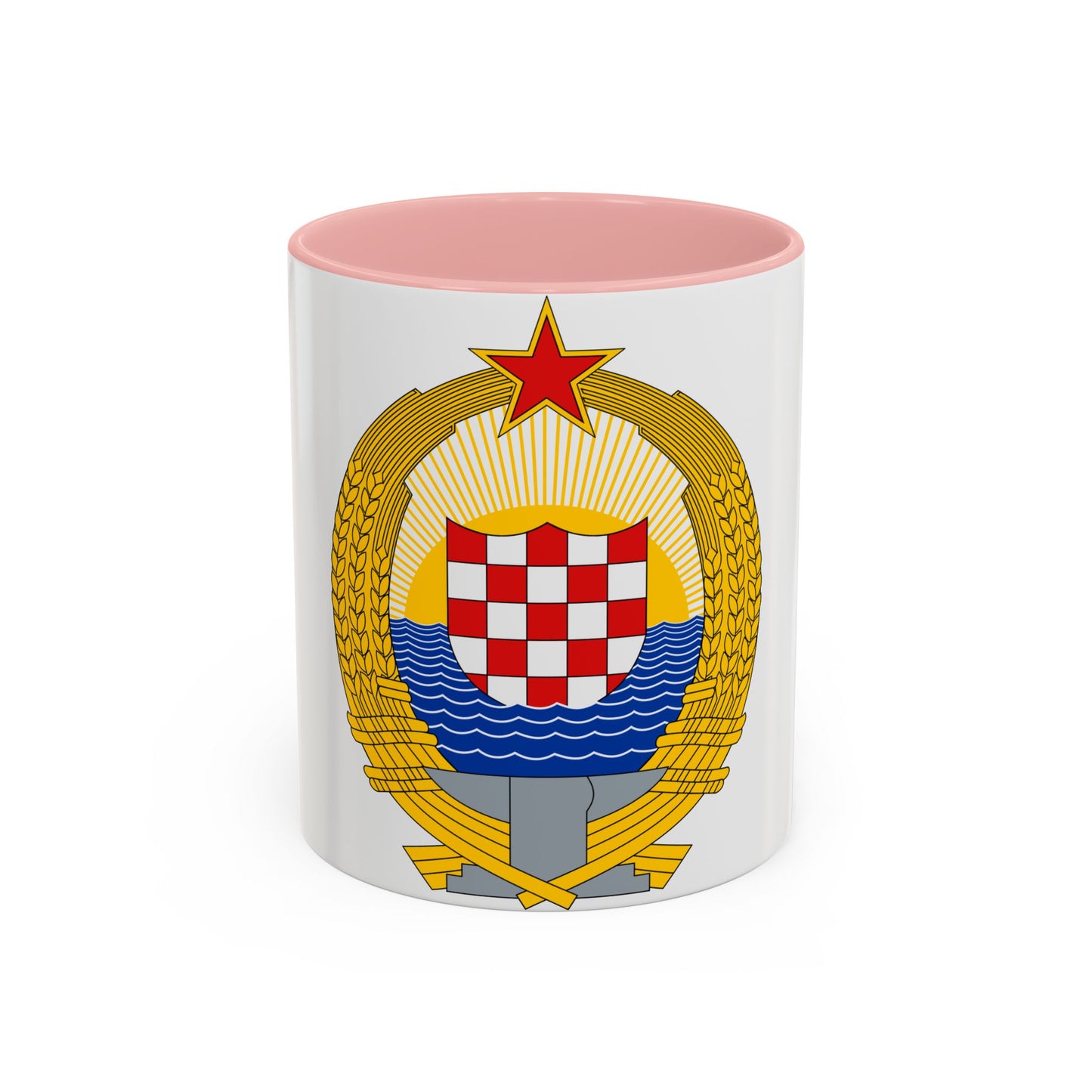 Coat of Arms of the Socialist Republic of Croatia - Accent Coffee Mug