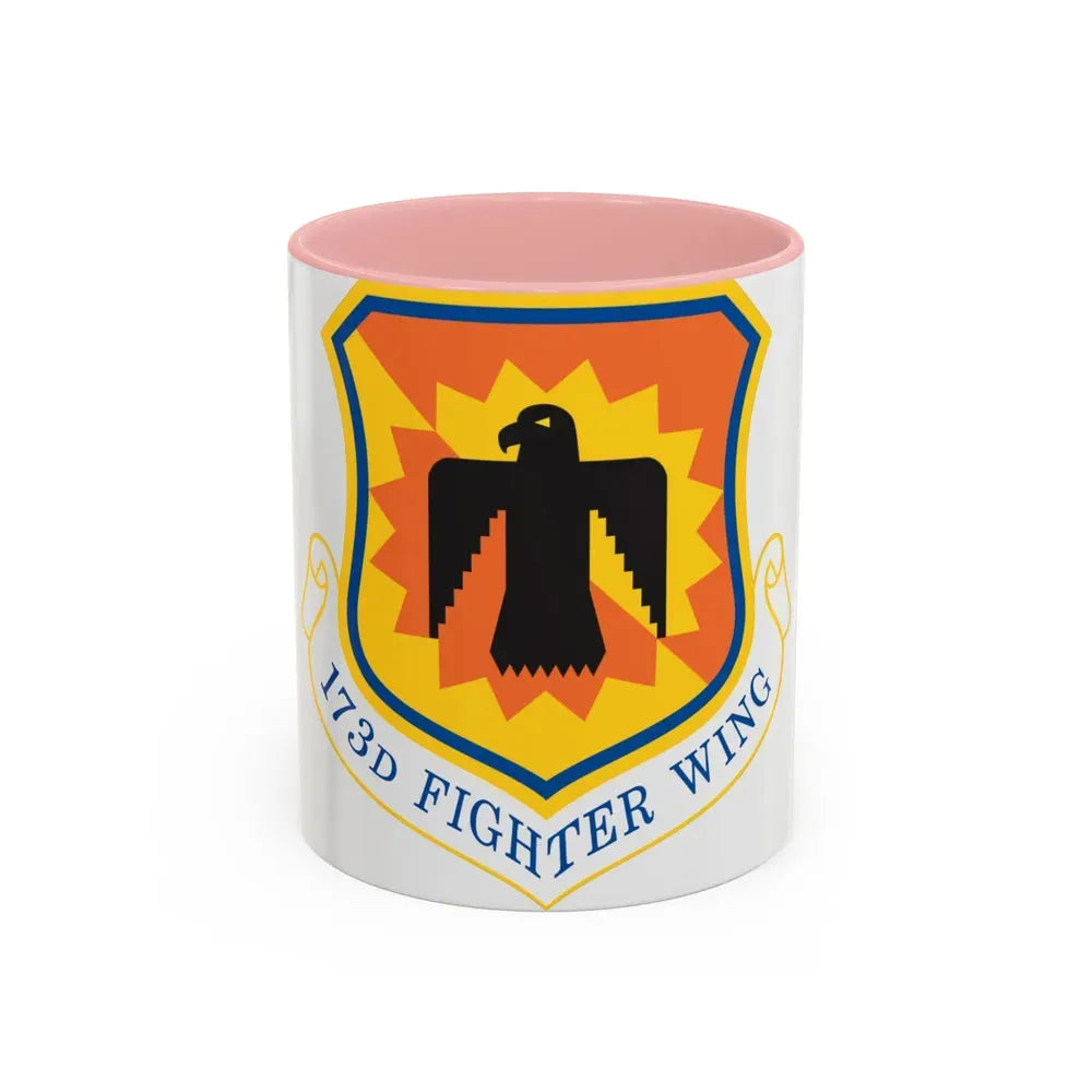 173rd Fighter Wing (U.S. Air Force) Accent Coffee Mug 11oz Pink - Go Mug Yourself