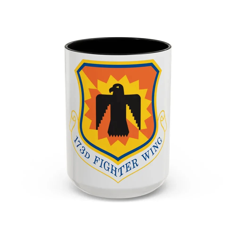 173rd Fighter Wing (U.S. Air Force) Accent Coffee Mug 15oz Black - Go Mug Yourself