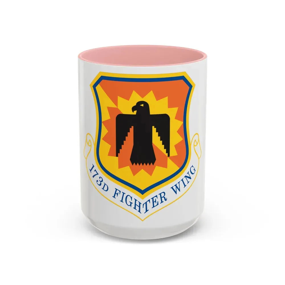 173rd Fighter Wing (U.S. Air Force) Accent Coffee Mug 15oz Pink - Go Mug Yourself