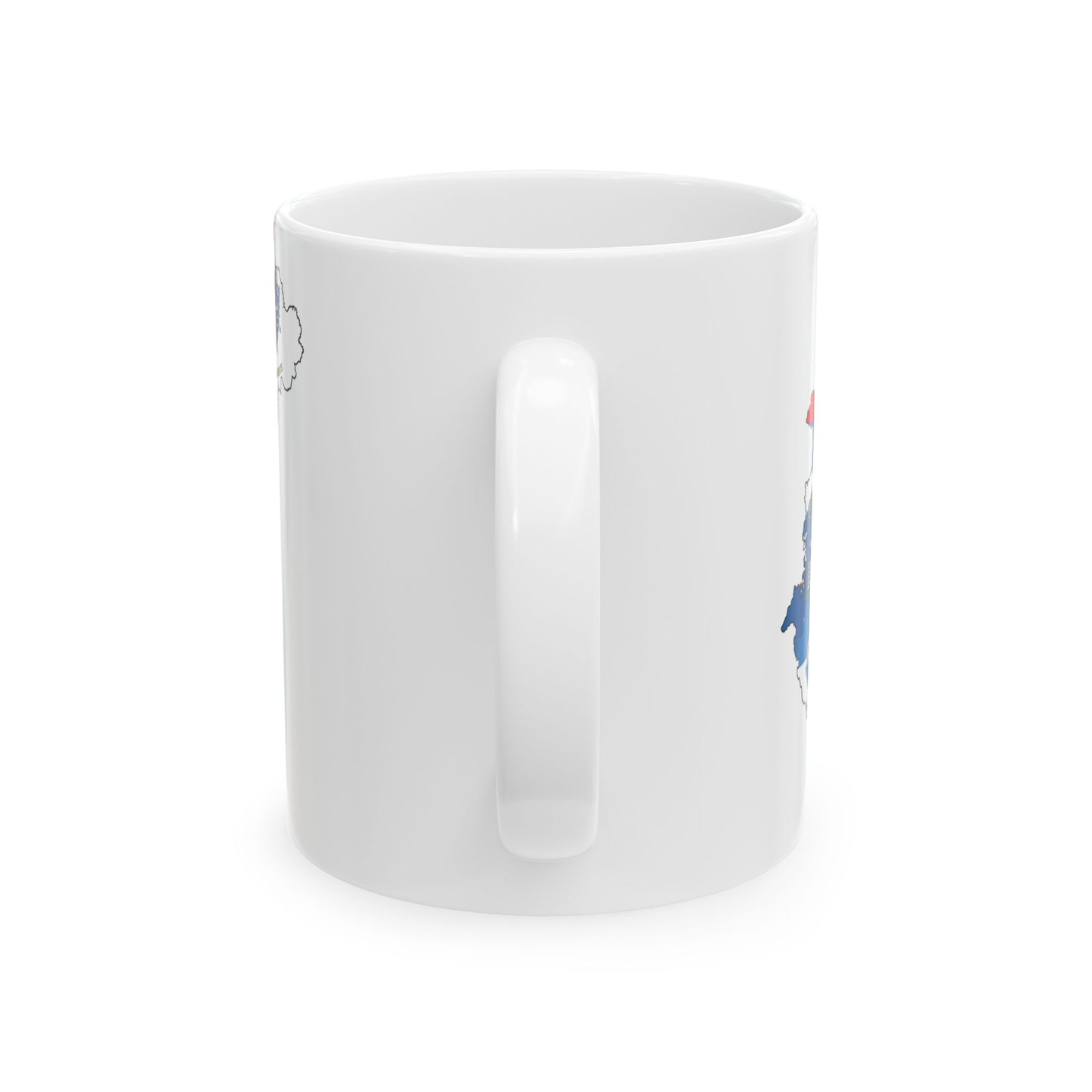Flag-map of Hungary subdivisions (Hungary) White Coffee Mug