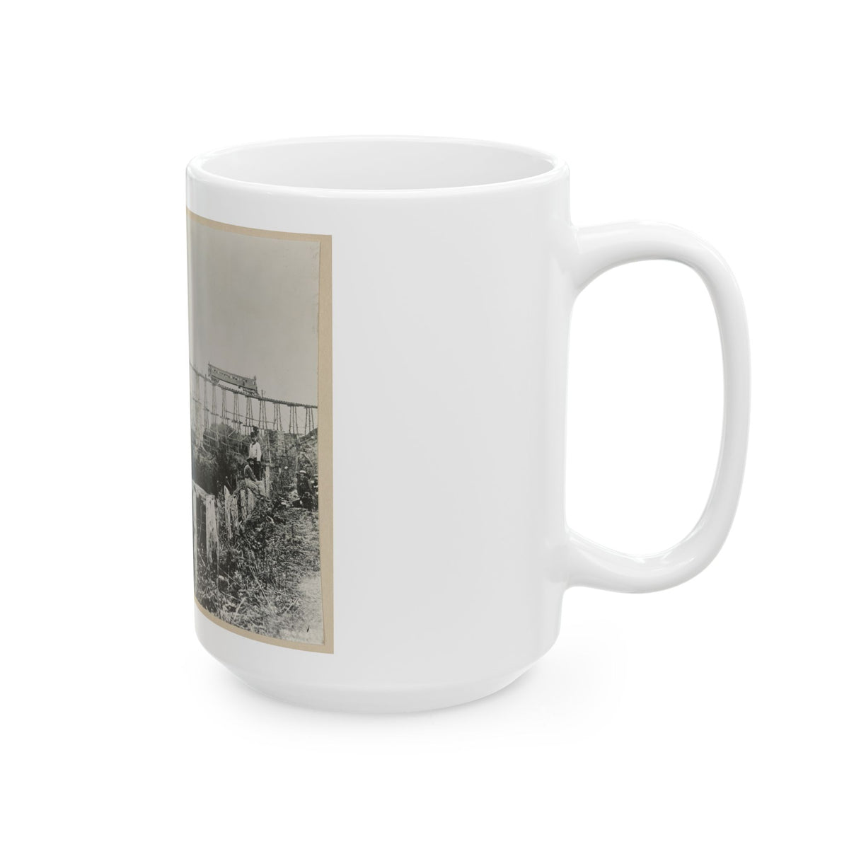 Bridge Over Running Water Creek Destroyed During The Civil War (U.S. Civil War) White Coffee Mug