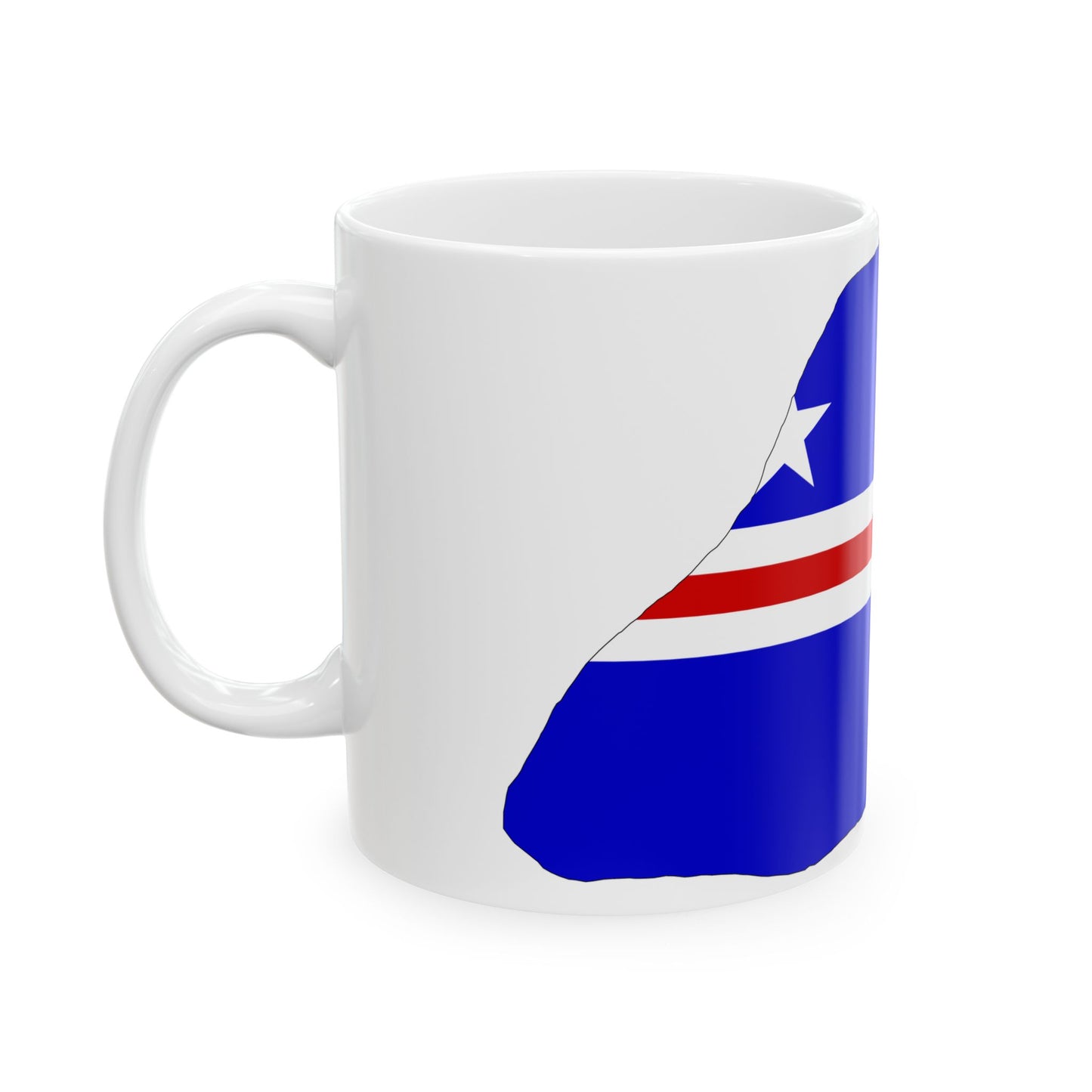 Jarvis Island flag map local (United States) White Coffee Mug