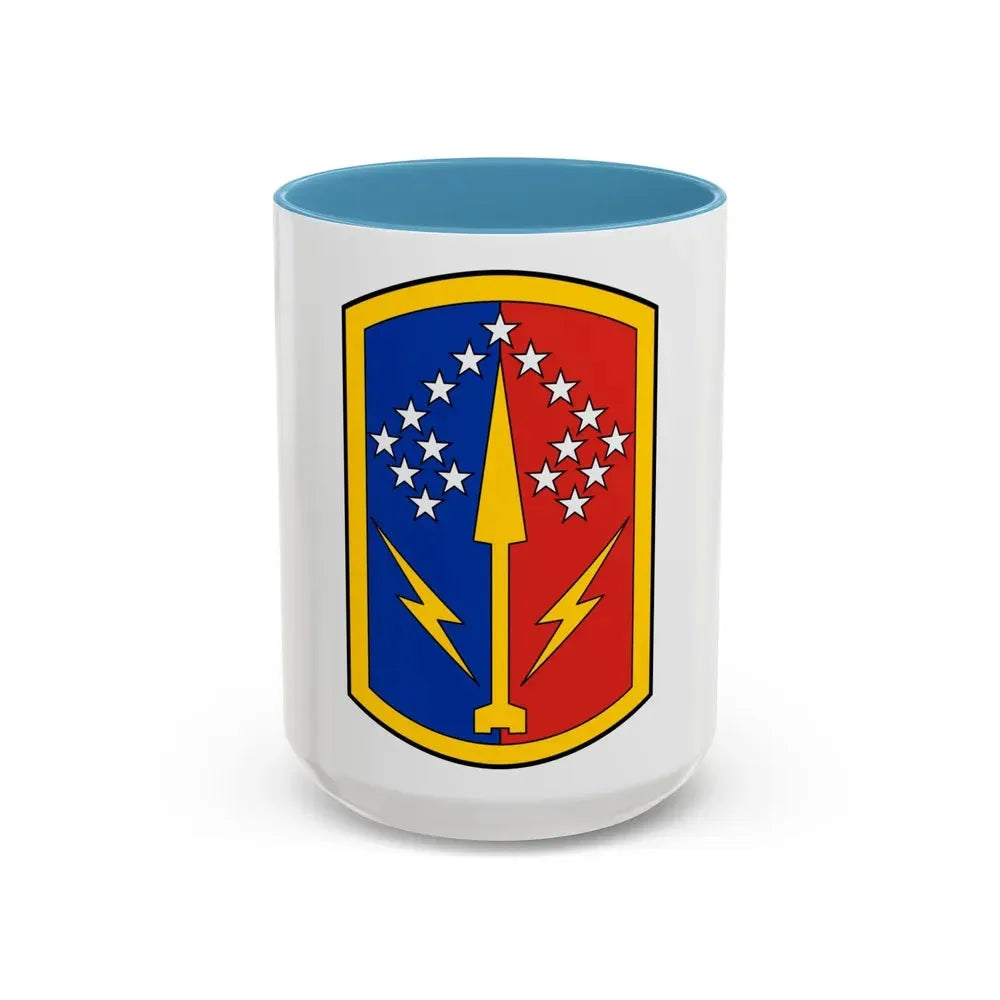 174th Air Defense Artillery Brigade (U.S. Army) Accent Coffee Mug 15oz Light Blue - Go Mug Yourself