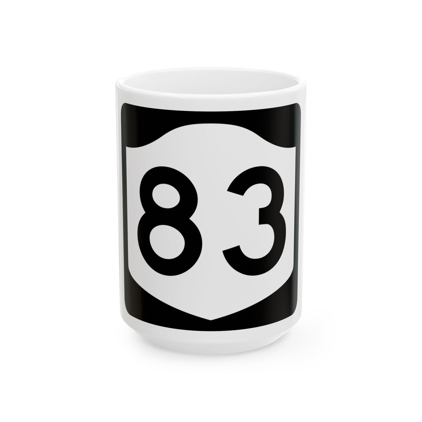 NY-83 (New York) (Road Sign) White Coffee Mug