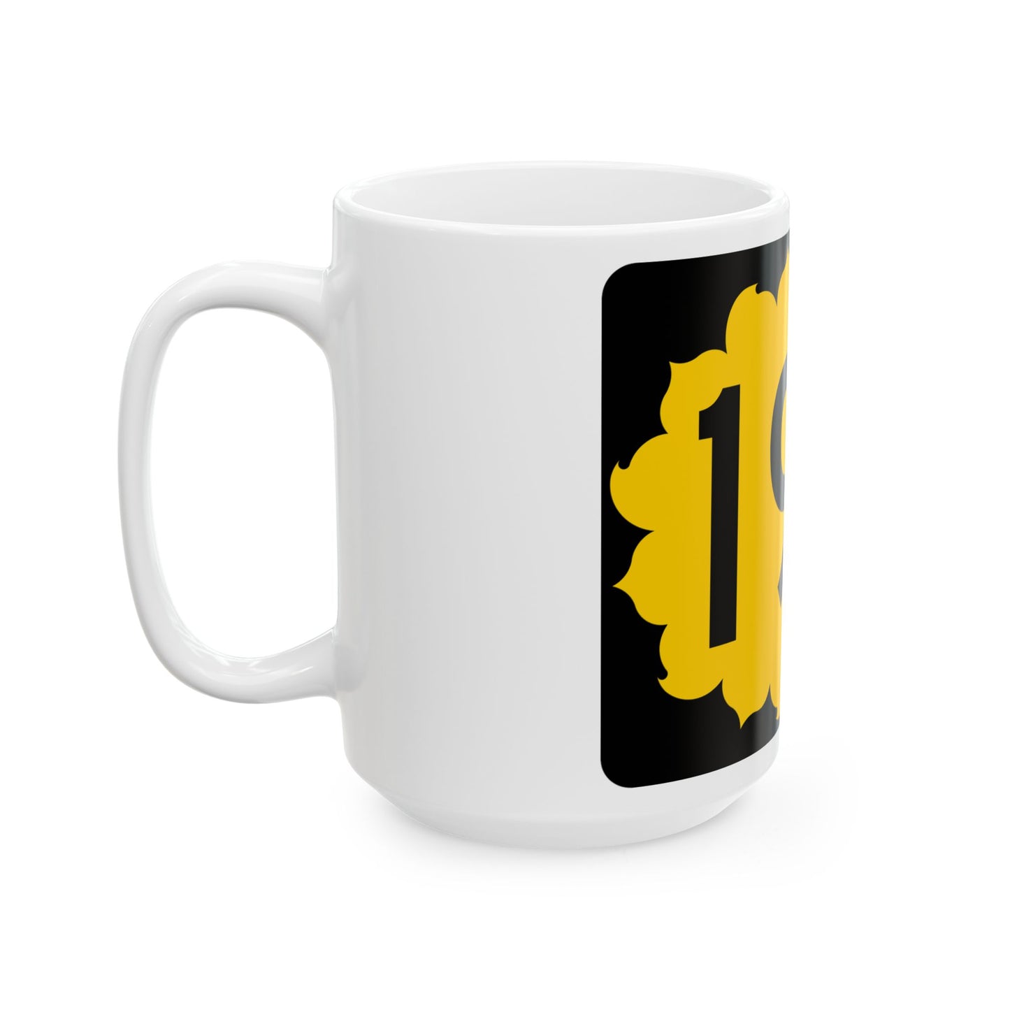 K-196 (Kansas) (Road Sign) White Coffee Mug