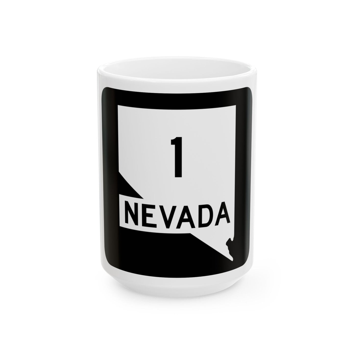 Nevada 1 (Nevada) (Road Sign) White Coffee Mug