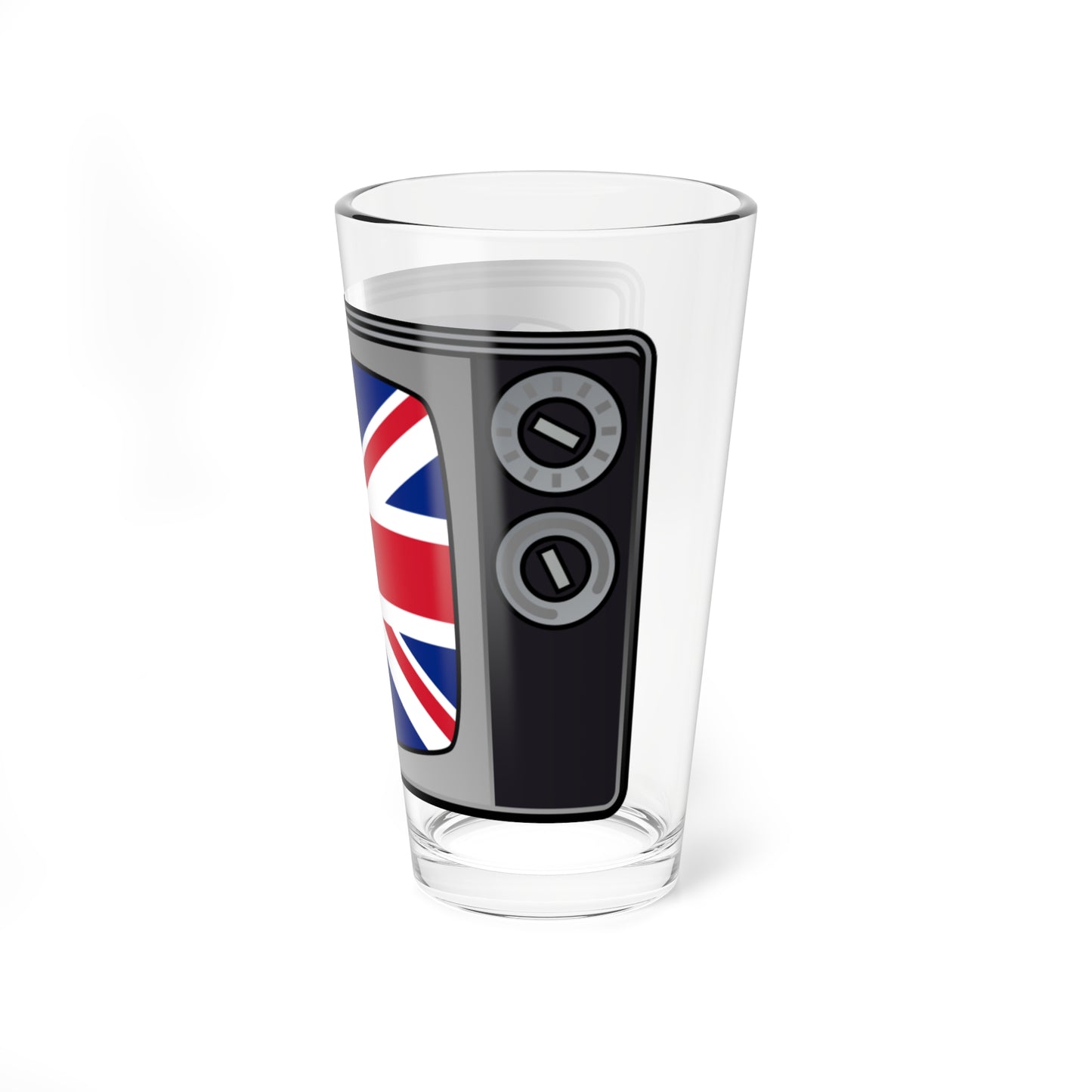 Union flag tv (United Kingdom) Pint Glass 16oz