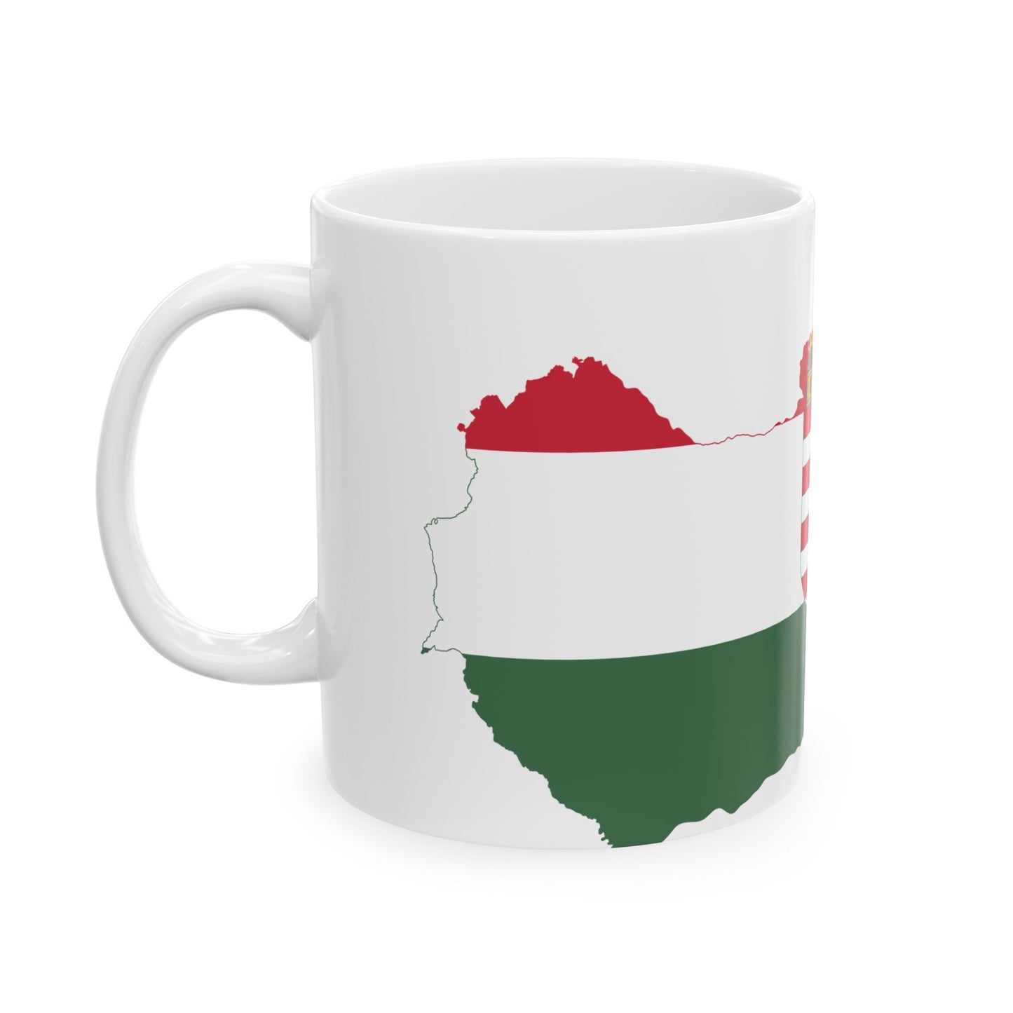 Flag-map of Hungary 1920-1921 (Hungary) White Coffee Mug