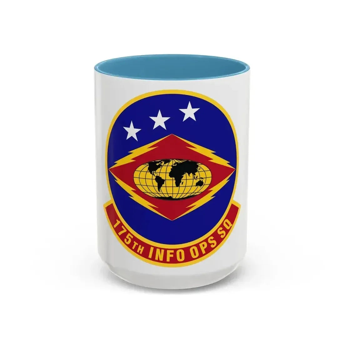 175th Information Operations Squadron (U.S. Air Force) Accent Coffee Mug 15oz Light Blue - Go Mug Yourself