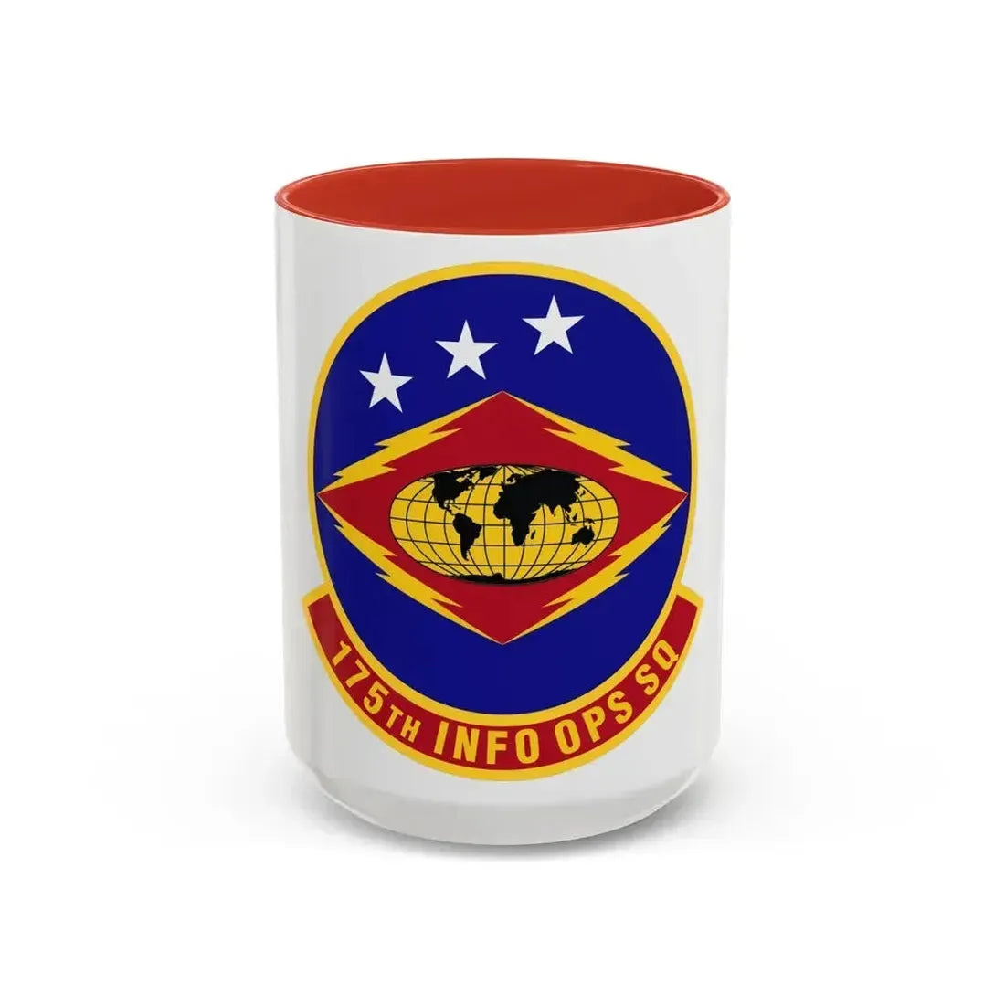 175th Information Operations Squadron (U.S. Air Force) Accent Coffee Mug 15oz Red - Go Mug Yourself