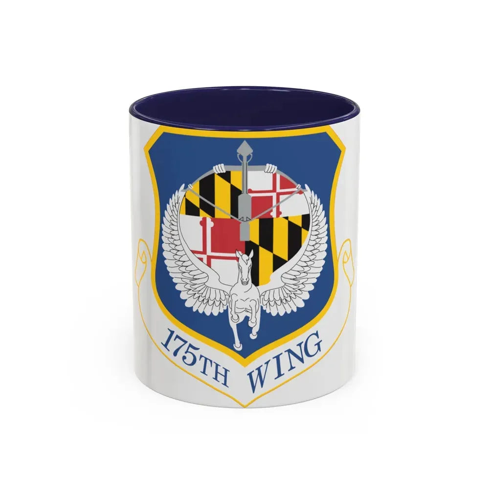 175th Wing (U.S. Air Force) Accent Coffee Mug 11oz Navy - Go Mug Yourself