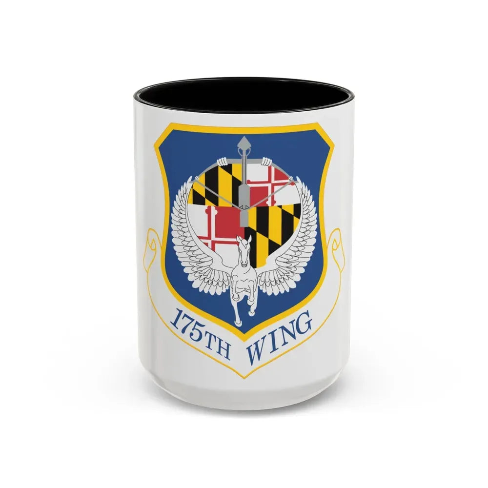 175th Wing (U.S. Air Force) Accent Coffee Mug 15oz Black - Go Mug Yourself
