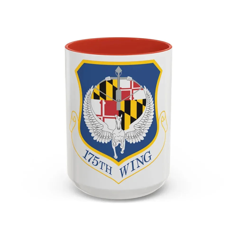 175th Wing (U.S. Air Force) Accent Coffee Mug 15oz Red - Go Mug Yourself