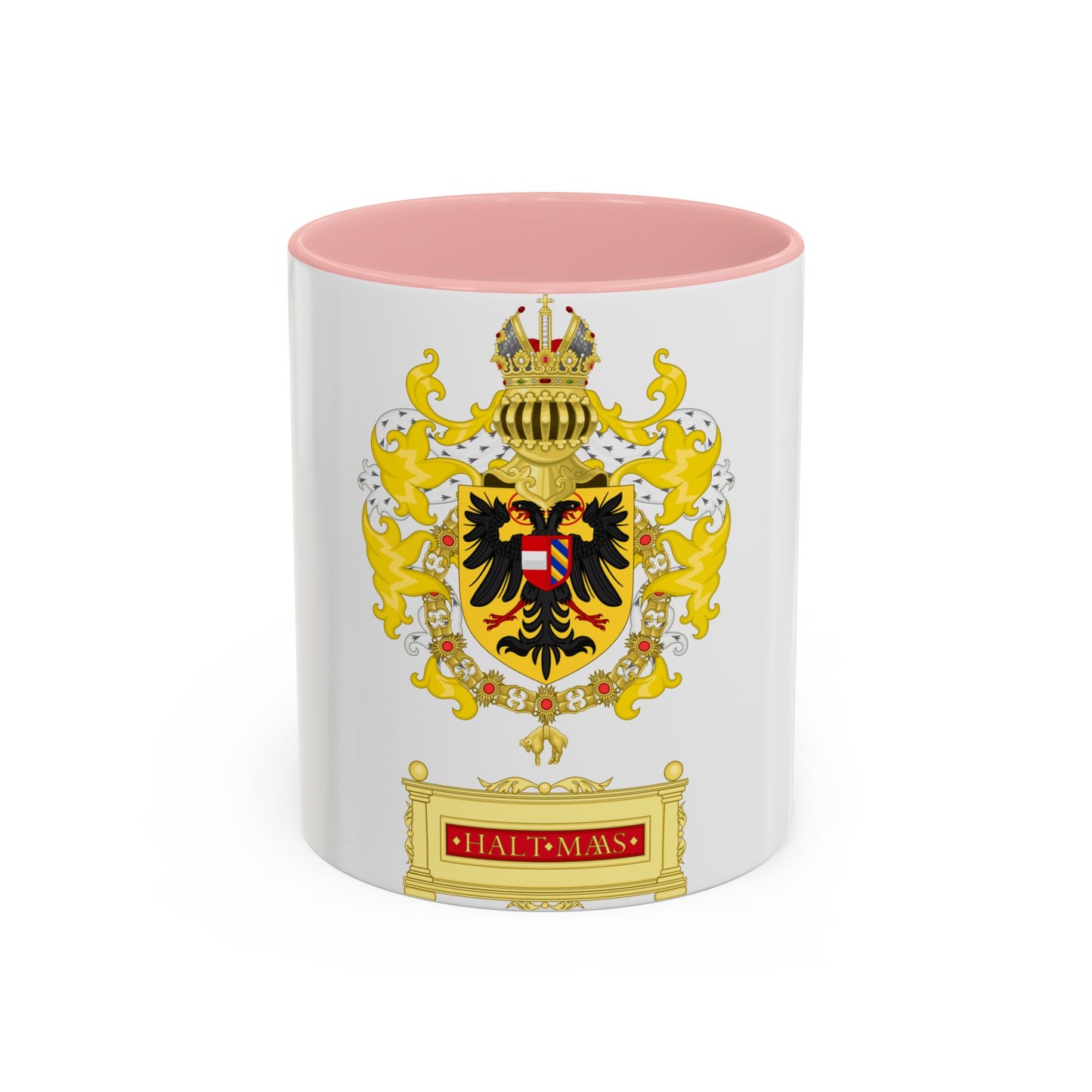 Ornamented Coat of Arms of Maximilian I, Holy Roman Emperor - Accent Coffee Mug
