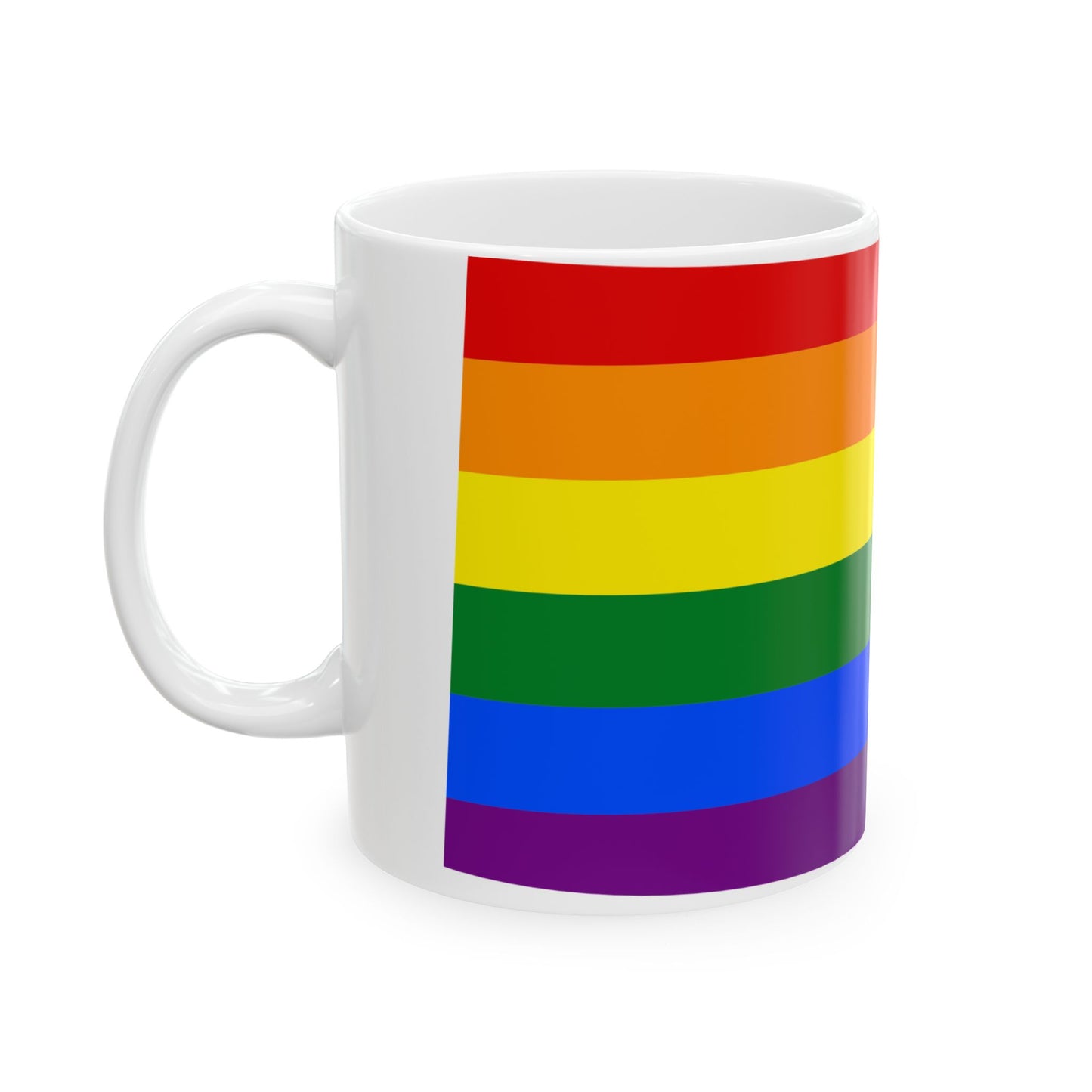 LGBT flag map of Kansas (United States) White Coffee Mug