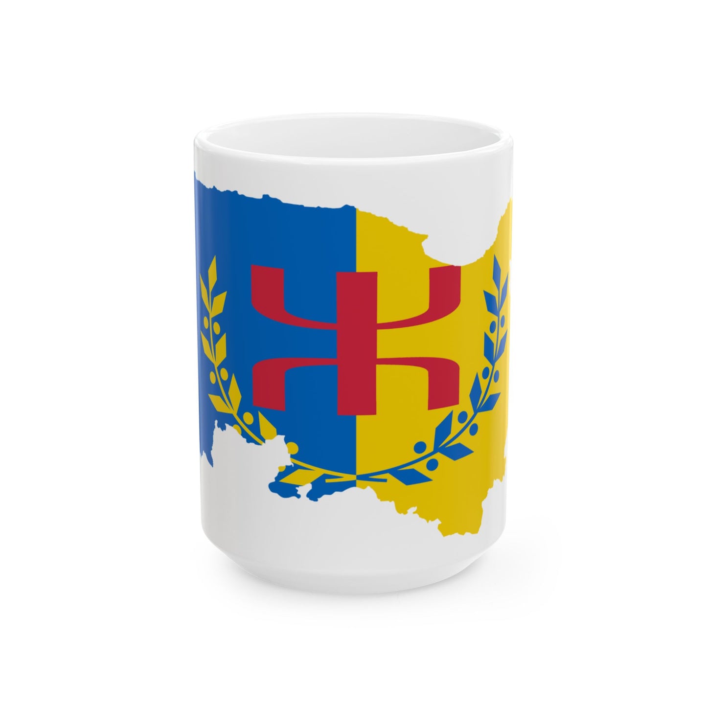 Flag map of MAK (Algeria) White Coffee Mug