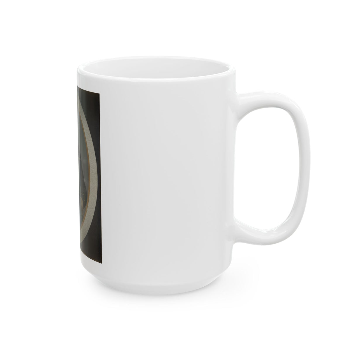 Private Silas York Of Co. F, 5th Illinois Cavalry Regiment, With Single Shot Percussion Pistol, Lefaucheux Revolver, And Sword (U.S. Civil War) White Coffee Mug