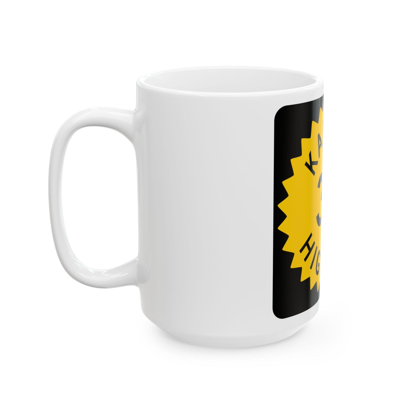 K-35 1948 (Kansas) (Road Sign) White Coffee Mug