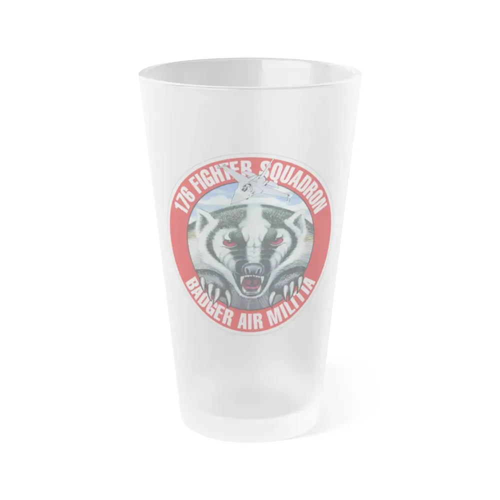 176th Fighter Squadron (U.S. Air Force) Frosted Pint Glass 16oz 16oz Frosted - Go Mug Yourself