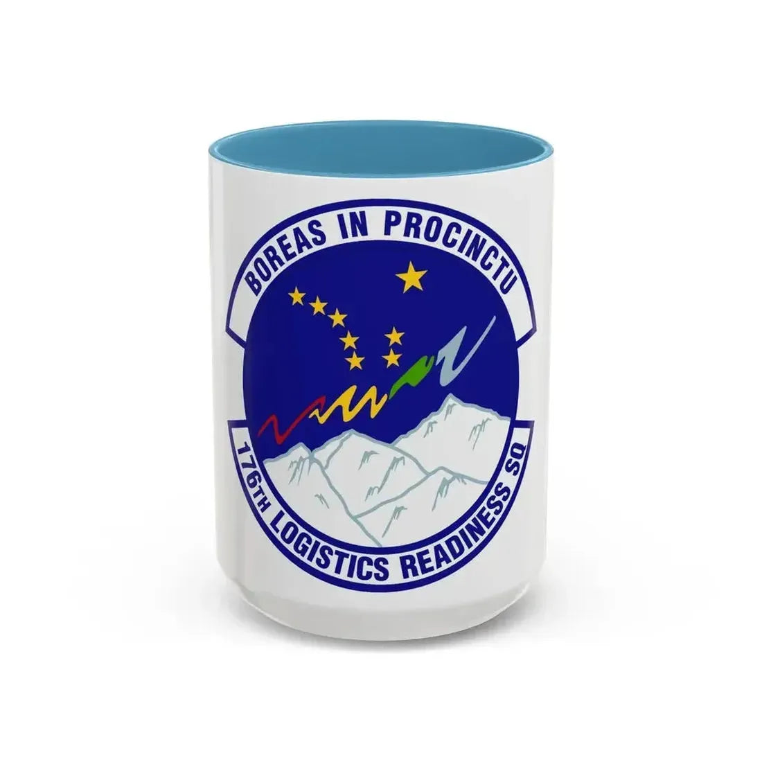 176th Logistics Readiness Squadron (U.S. Air Force) Accent Coffee Mug 15oz Light Blue - Go Mug Yourself