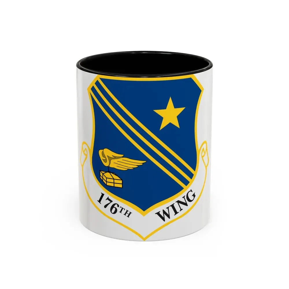176th Wing (U.S. Air Force) Accent Coffee Mug 11oz Black - Go Mug Yourself