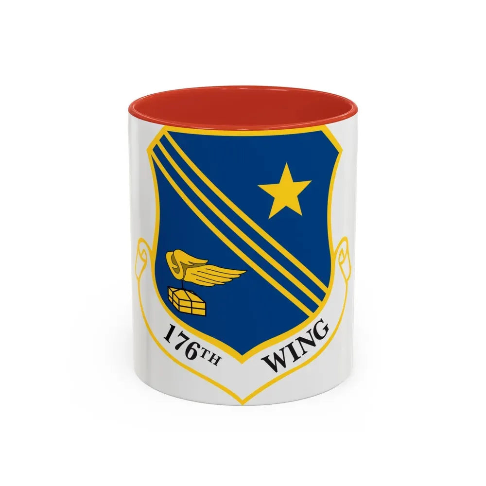 176th Wing (U.S. Air Force) Accent Coffee Mug 11oz Red - Go Mug Yourself