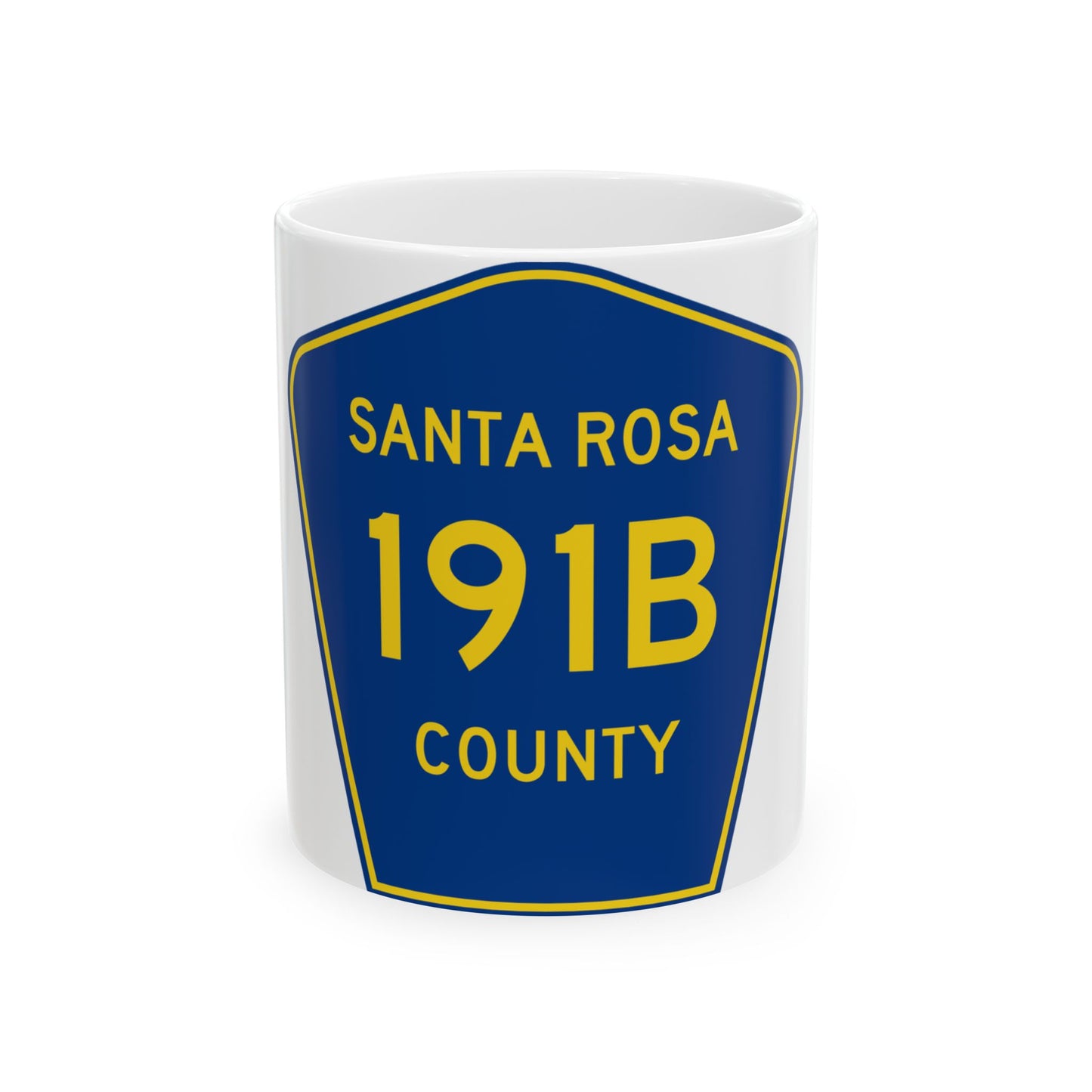 Santa Rosa County 191B (Florida) (Road Sign) White Coffee Mug