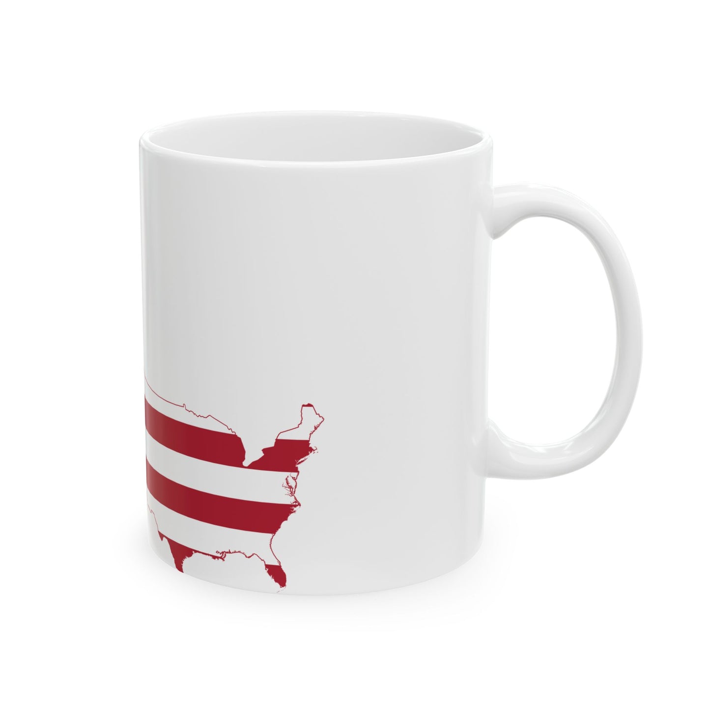 Flag-map of the United States 50 states (United States) White Coffee Mug