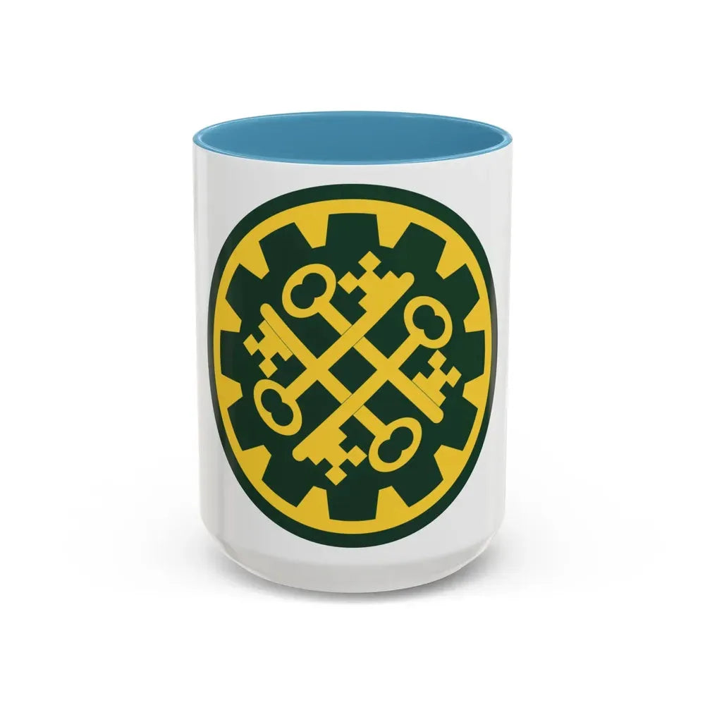 177th Military Police Brigade (U.S. Army) Accent Coffee Mug 15oz Light Blue - Go Mug Yourself
