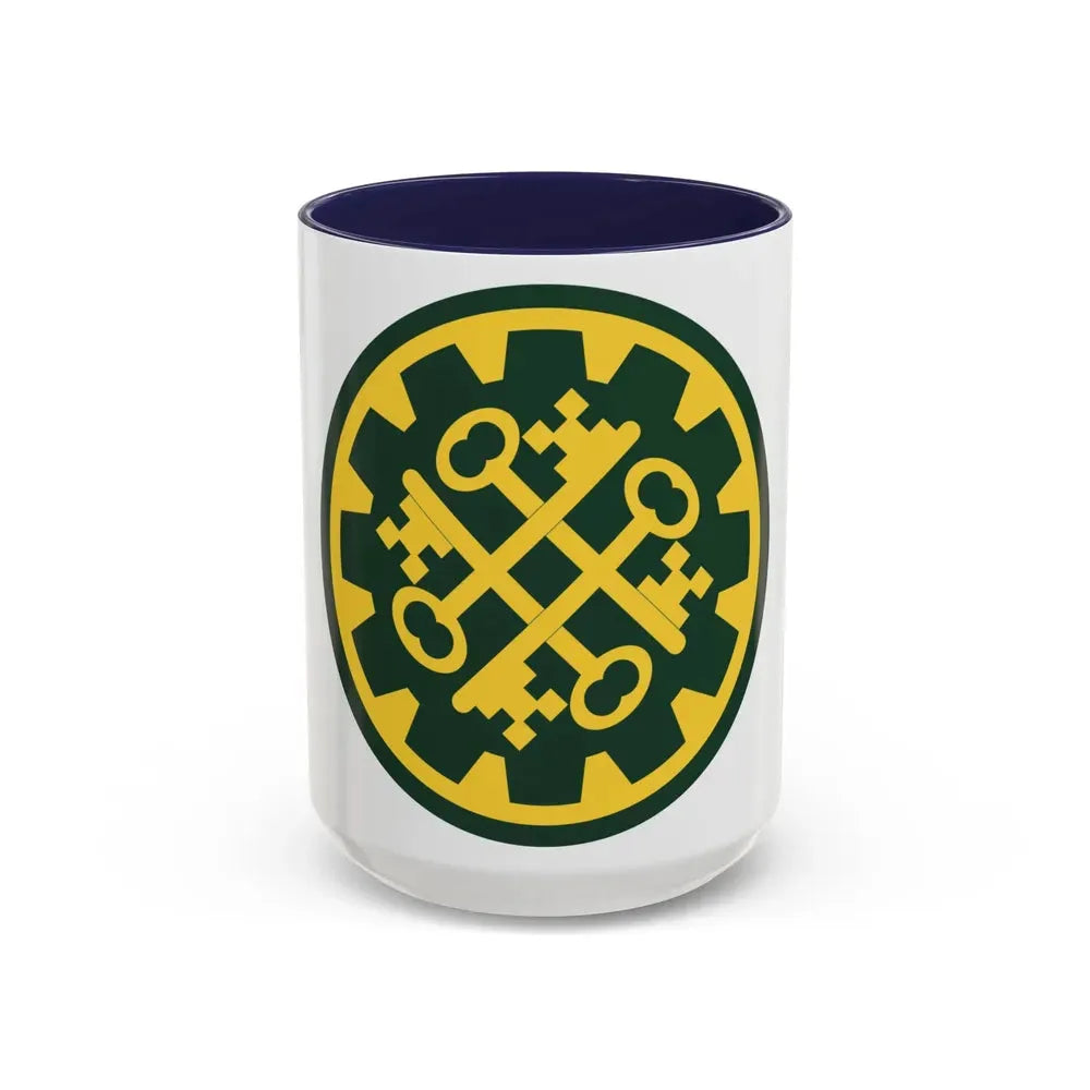 177th Military Police Brigade (U.S. Army) Accent Coffee Mug 15oz Navy - Go Mug Yourself