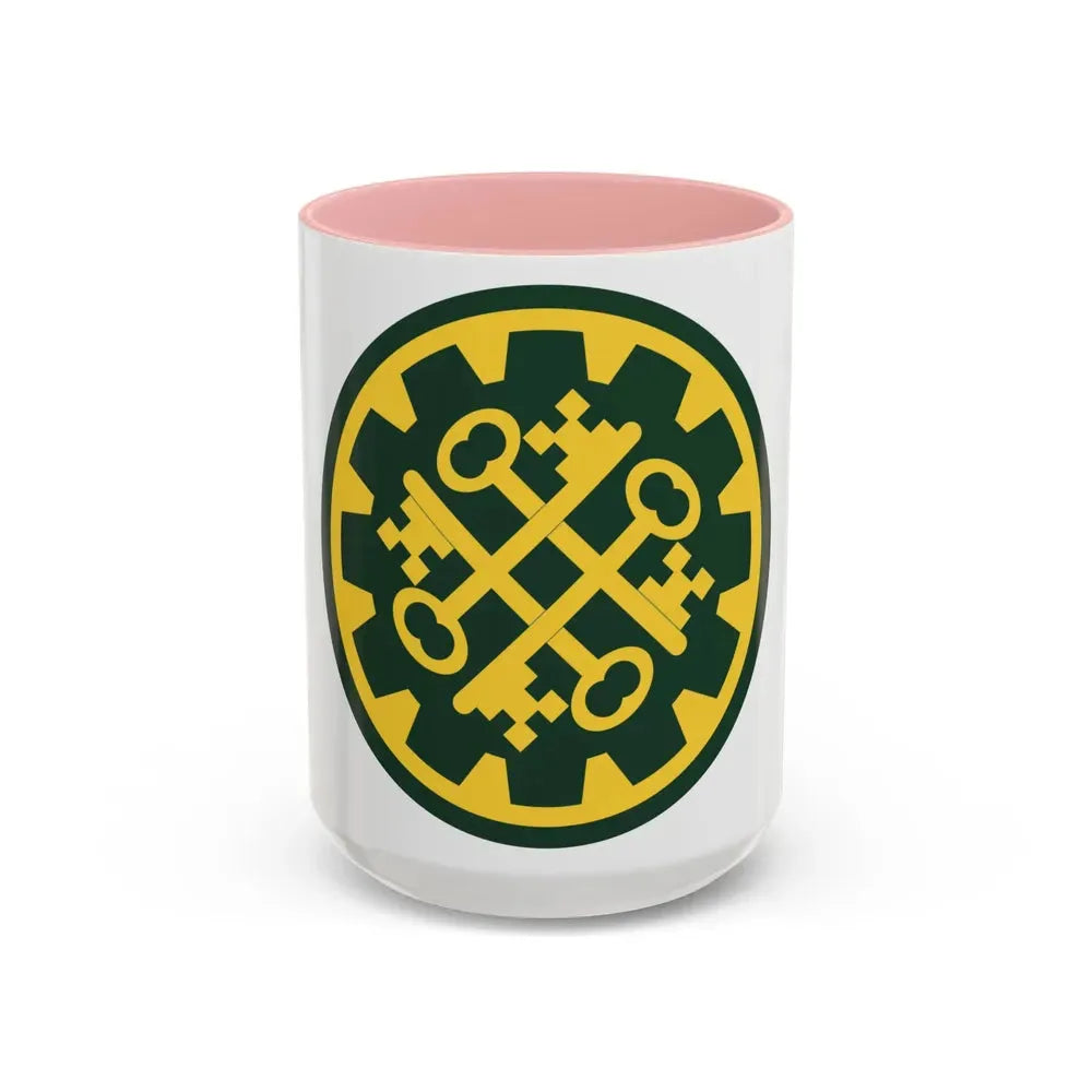 177th Military Police Brigade (U.S. Army) Accent Coffee Mug 15oz Pink - Go Mug Yourself