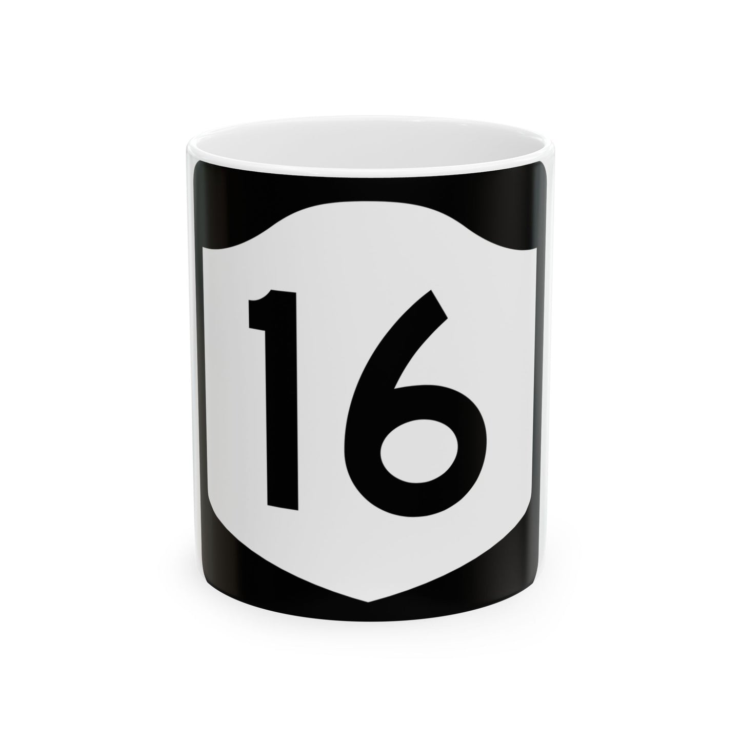 NY-16 (New York) (Road Sign) White Coffee Mug