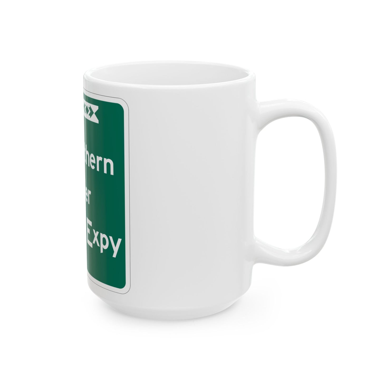 Southern Tier Expressway (New York) (Road Sign) White Coffee Mug