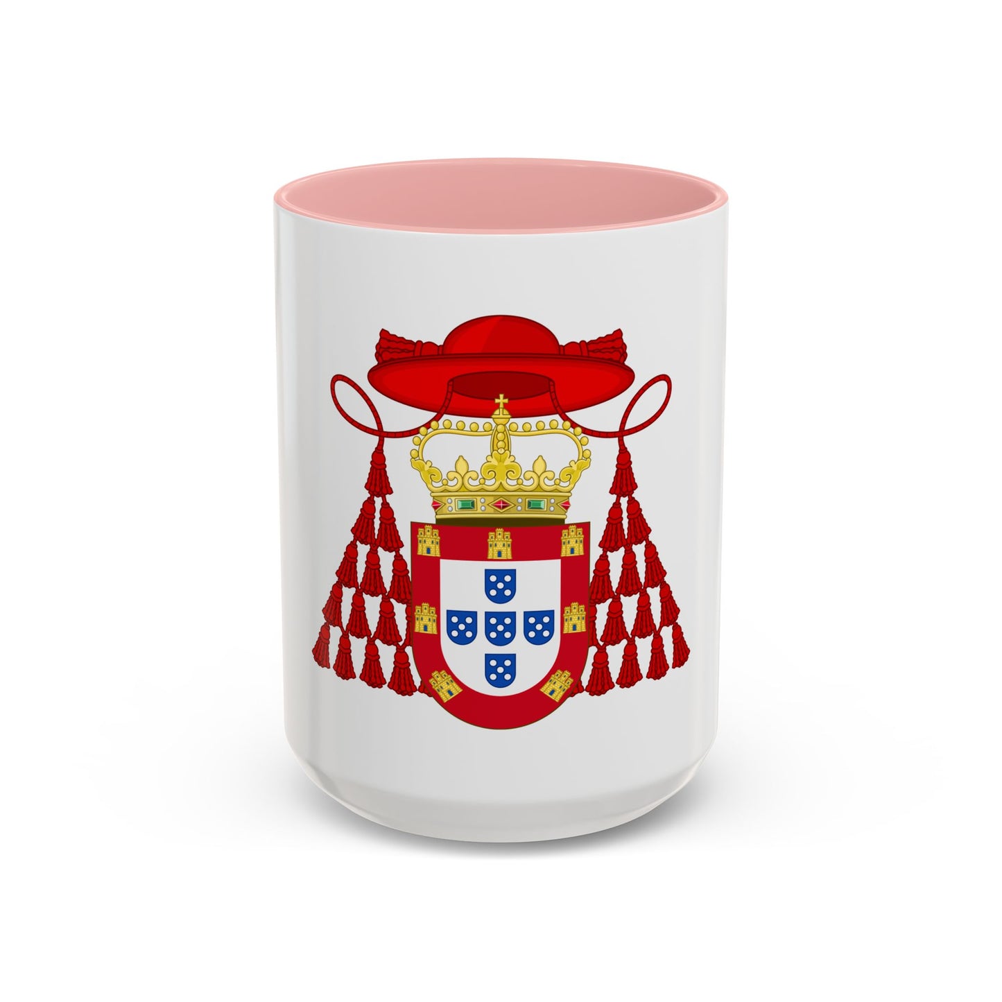 Ornamented Royal Coat of Arms of Cardinal Henry I of Portugal - Accent Coffee Mug