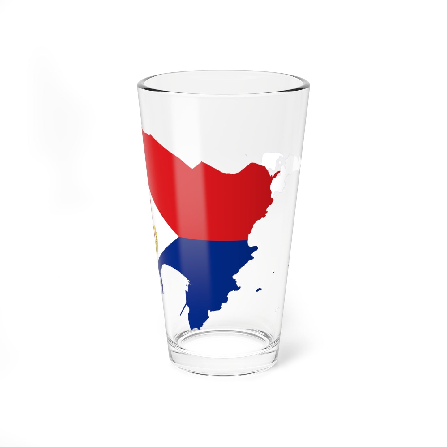 Flag-map of Sint Maarten (Netherlands) Pint Glass 16oz