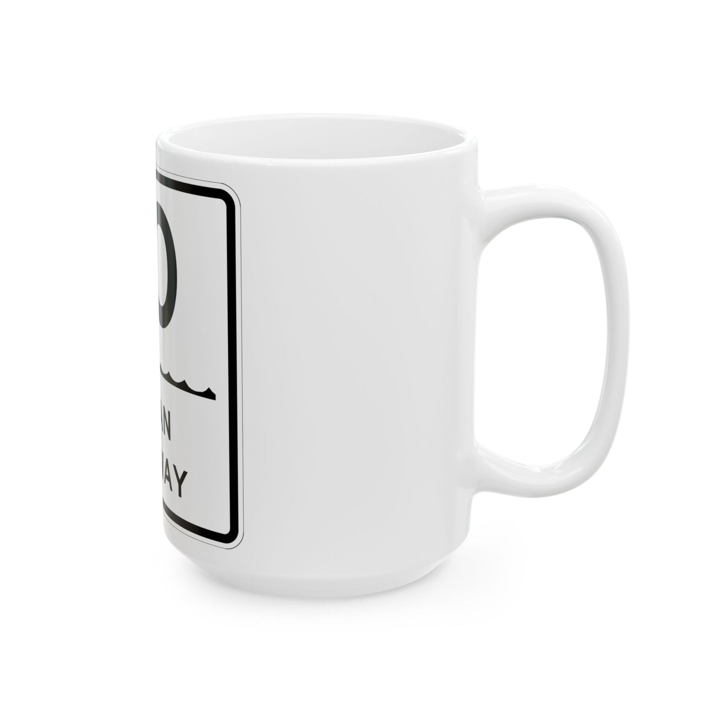 Ocean Pkwy Shield (New York) (Road Sign) White Coffee Mug