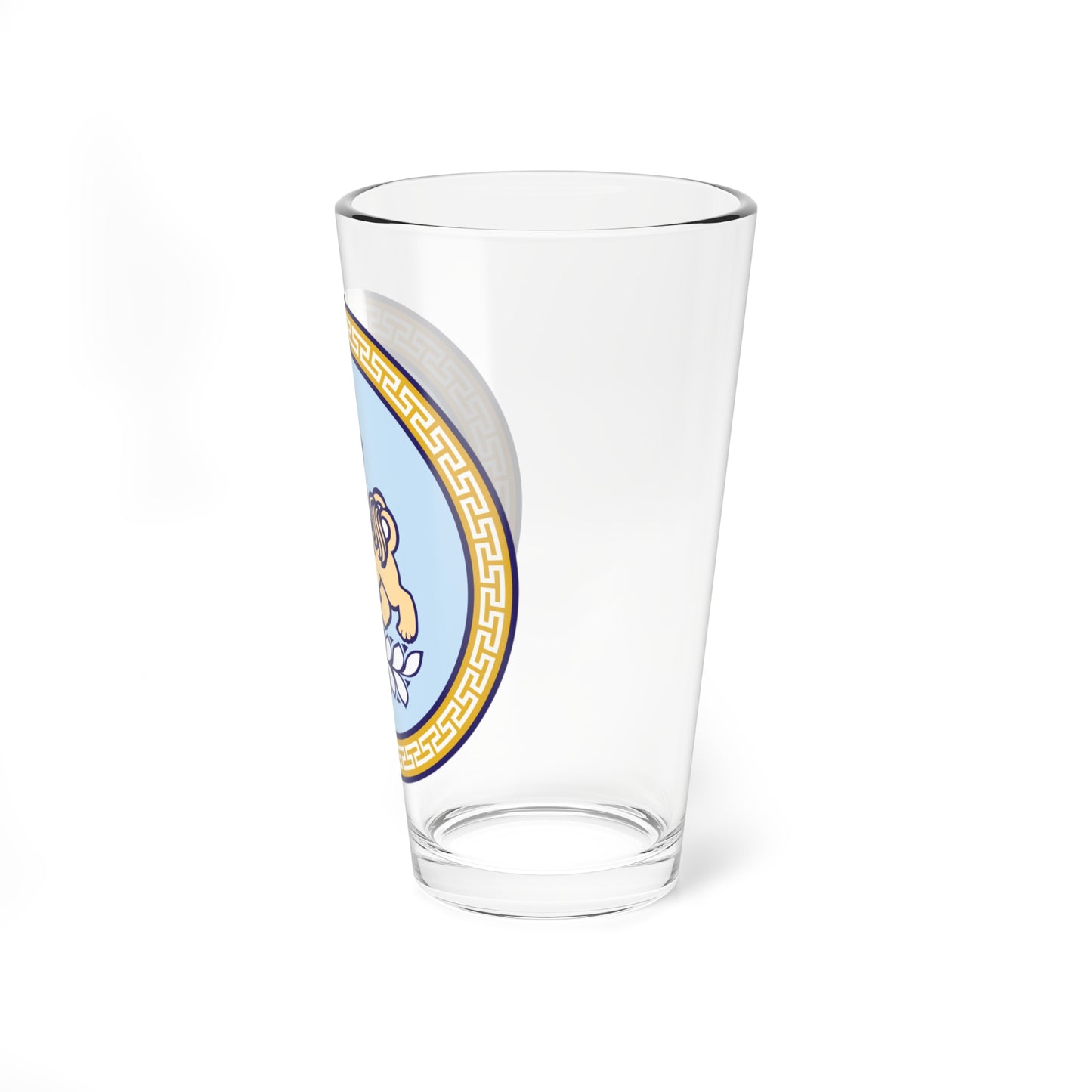 Emblem of Bayanzurkh district Ulaanbaatar (Mongolia) (Coat of Arms) Pint Glass 16oz