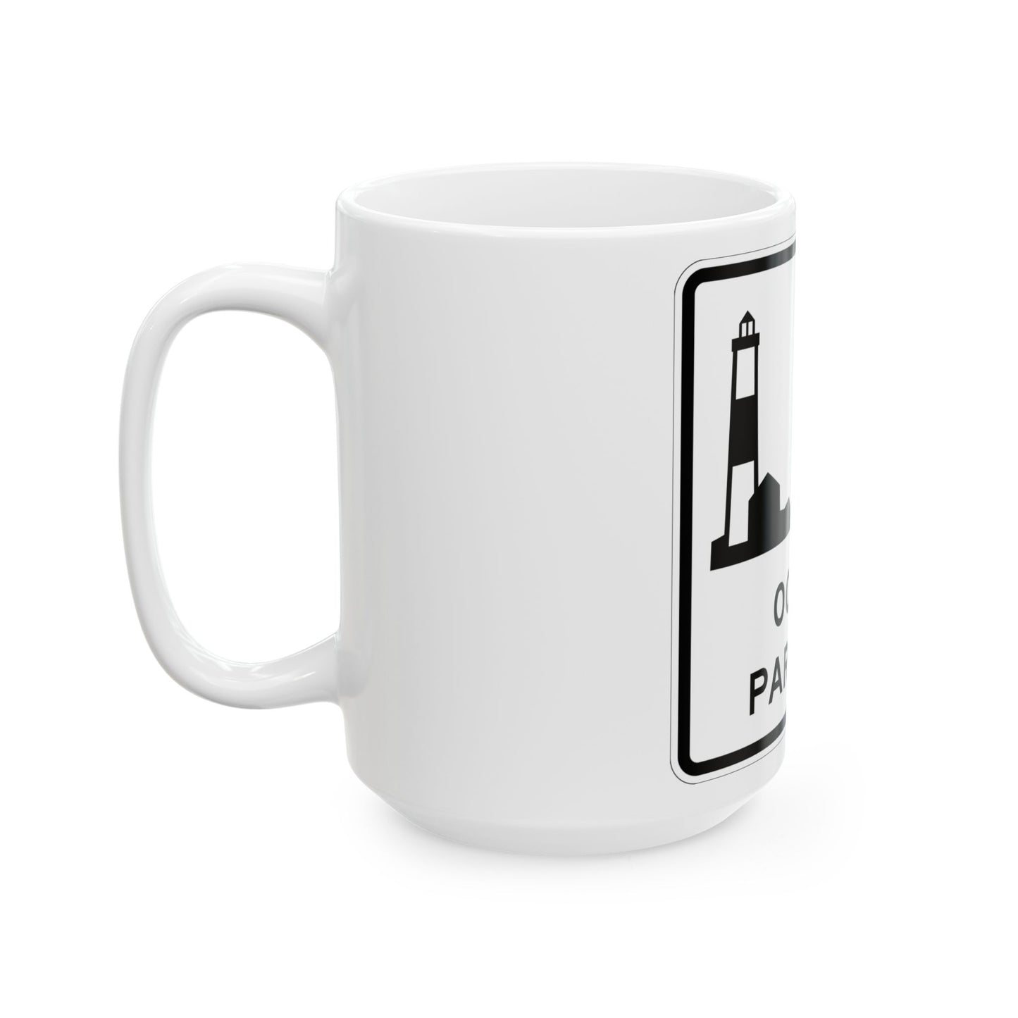 Ocean Pkwy Shield (New York) (Road Sign) White Coffee Mug