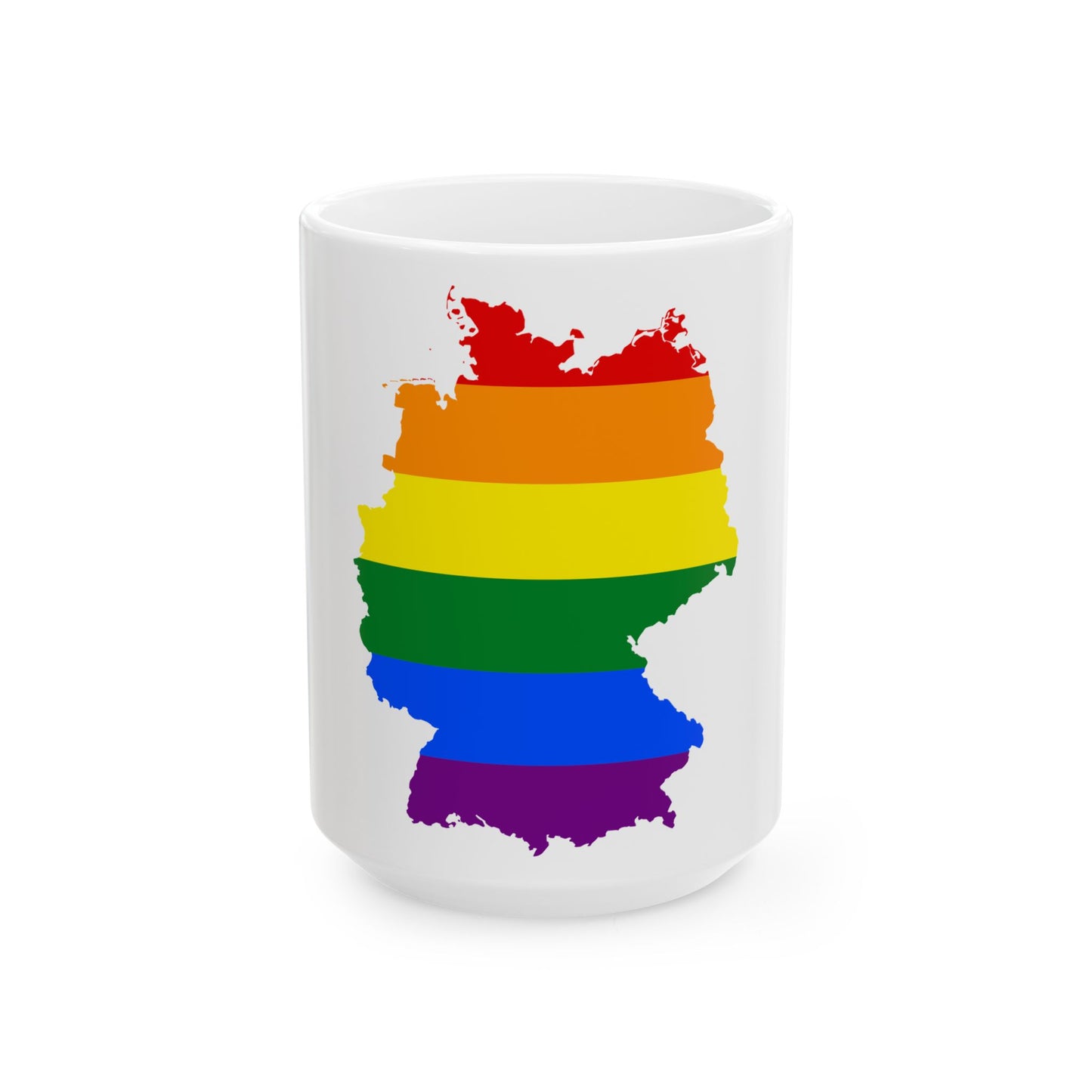 LGBT flag map of Germany (Germany) White Coffee Mug
