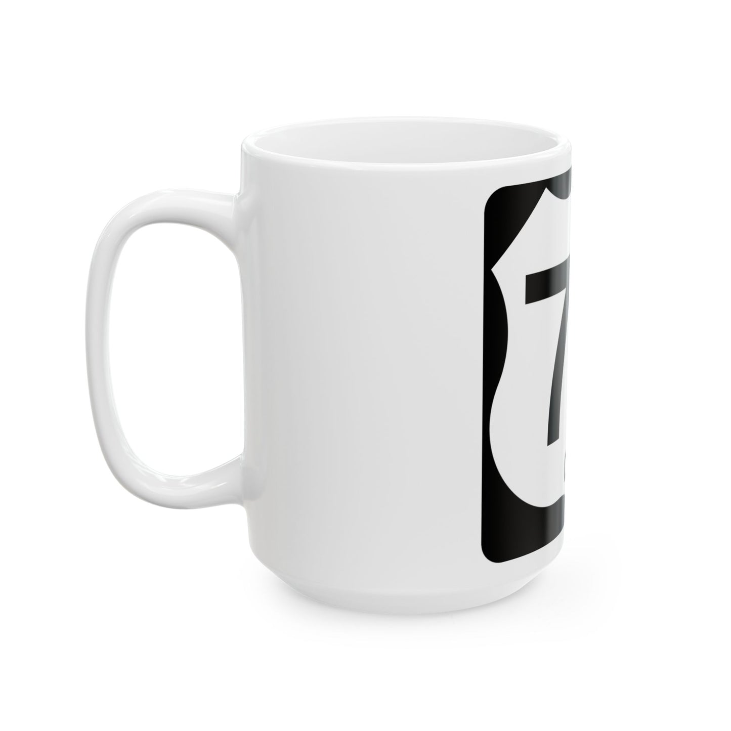 Texas Business US 75-C (Texas) (Road Sign) White Coffee Mug