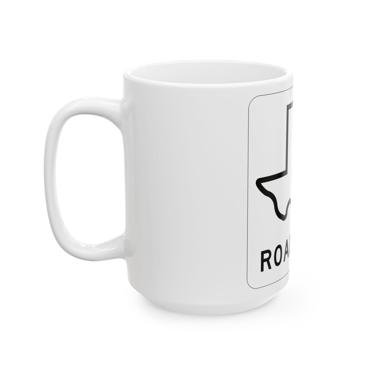 Texas RM 00 1956 template (Texas) (Road Sign) White Coffee Mug
