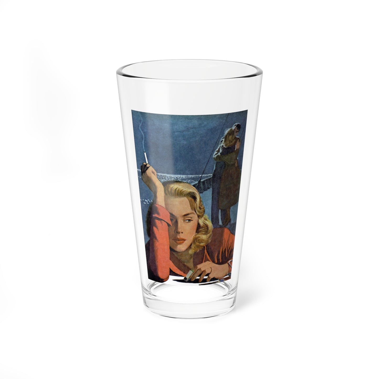 Once Before in the Moonlight (Pt. 1), Redbook, June 1948 (Magazine Illustration) Pint Glass 16oz