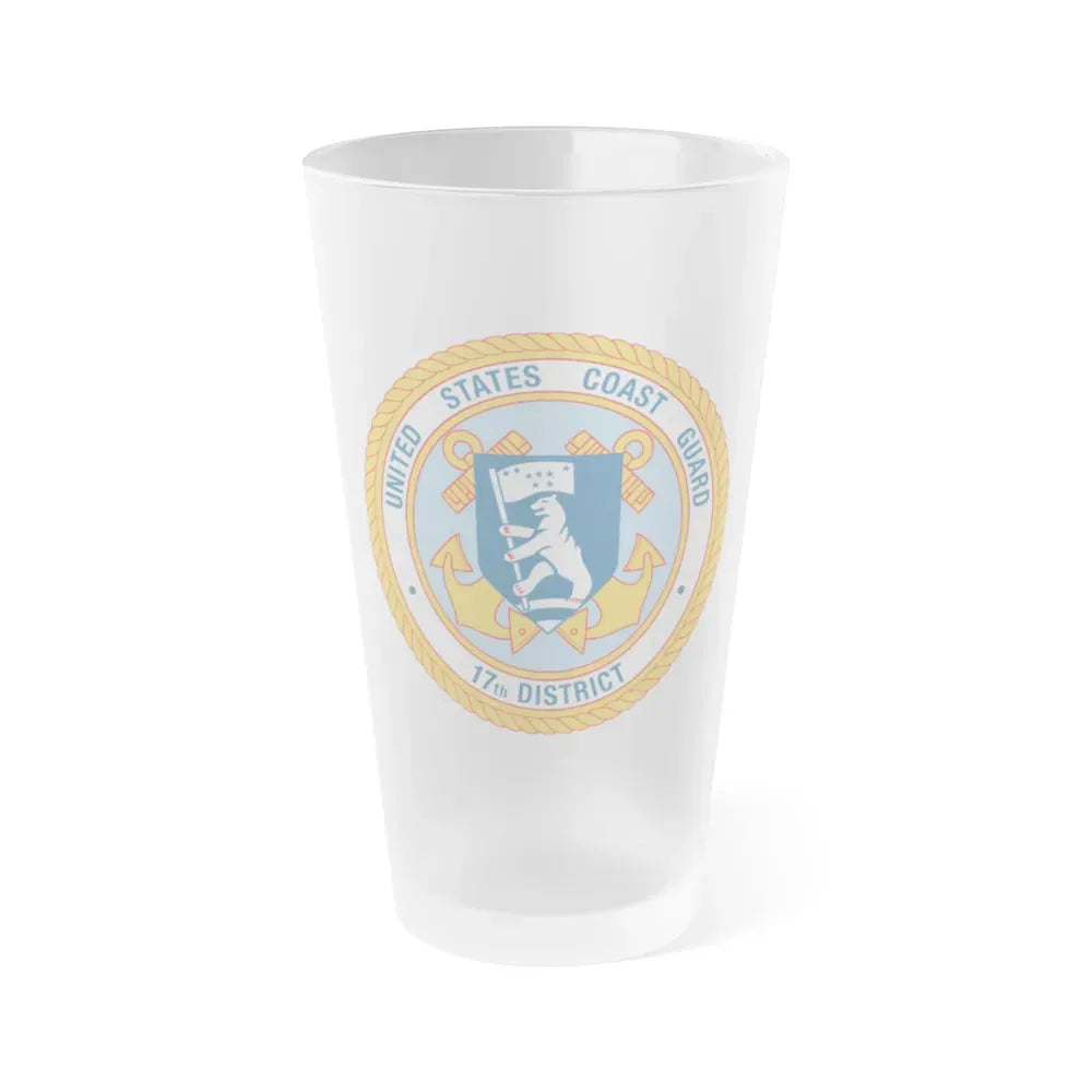 17th CG District (U.S. Coast Guard) Frosted Pint Glass 16oz Default Title - Go Mug Yourself