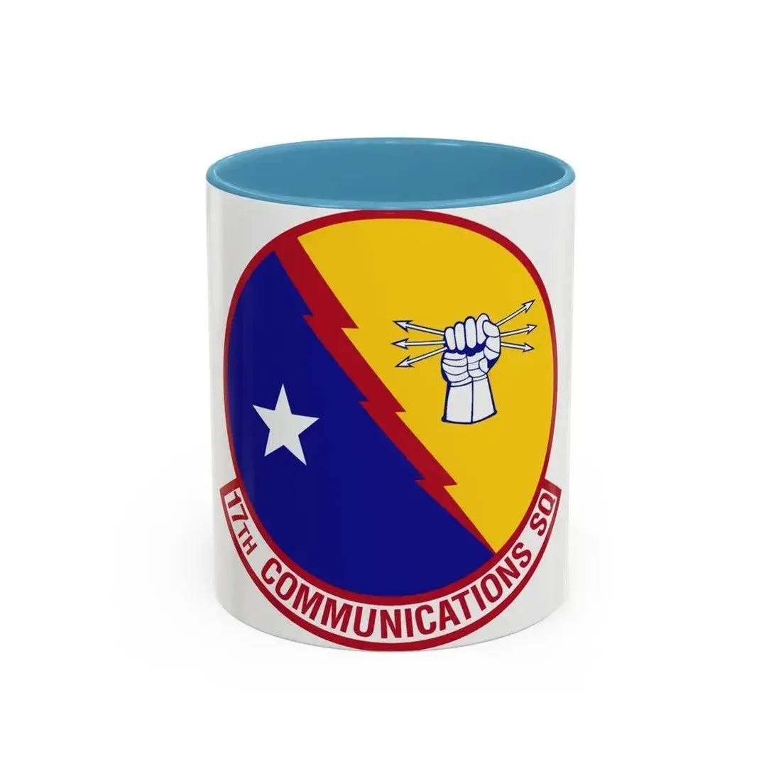 17th Communications Squadron (U.S. Air Force) Accent Coffee Mug 11oz Light Blue - Go Mug Yourself