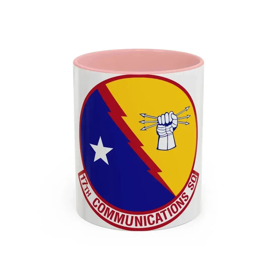17th Communications Squadron (U.S. Air Force) Accent Coffee Mug 11oz Pink - Go Mug Yourself