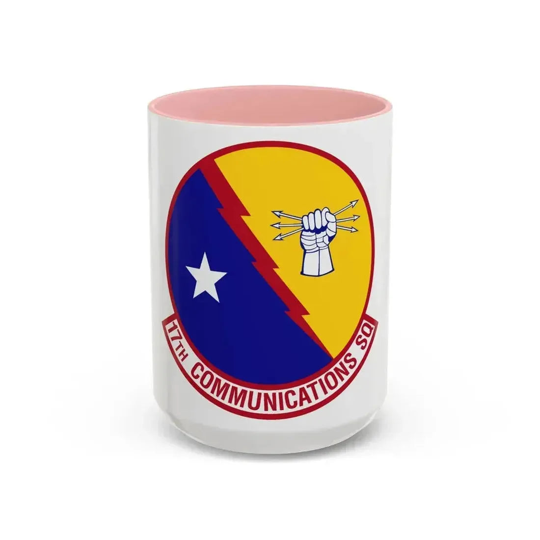 17th Communications Squadron (U.S. Air Force) Accent Coffee Mug 15oz Pink - Go Mug Yourself