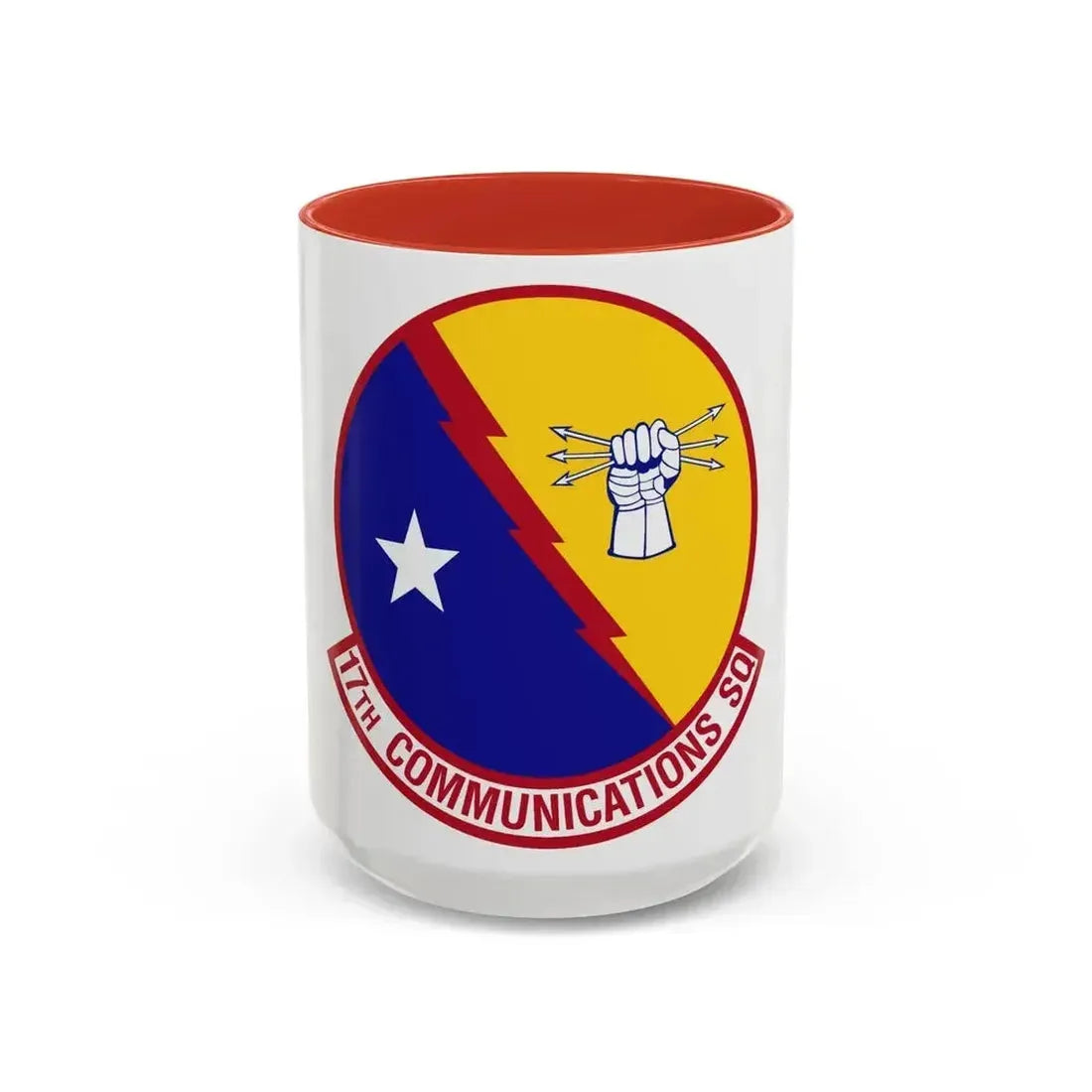 17th Communications Squadron (U.S. Air Force) Accent Coffee Mug 15oz Red - Go Mug Yourself