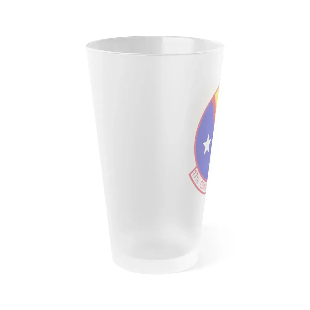 17th Communications Squadron (U.S. Air Force) Frosted Pint Glass 16oz - Go Mug Yourself